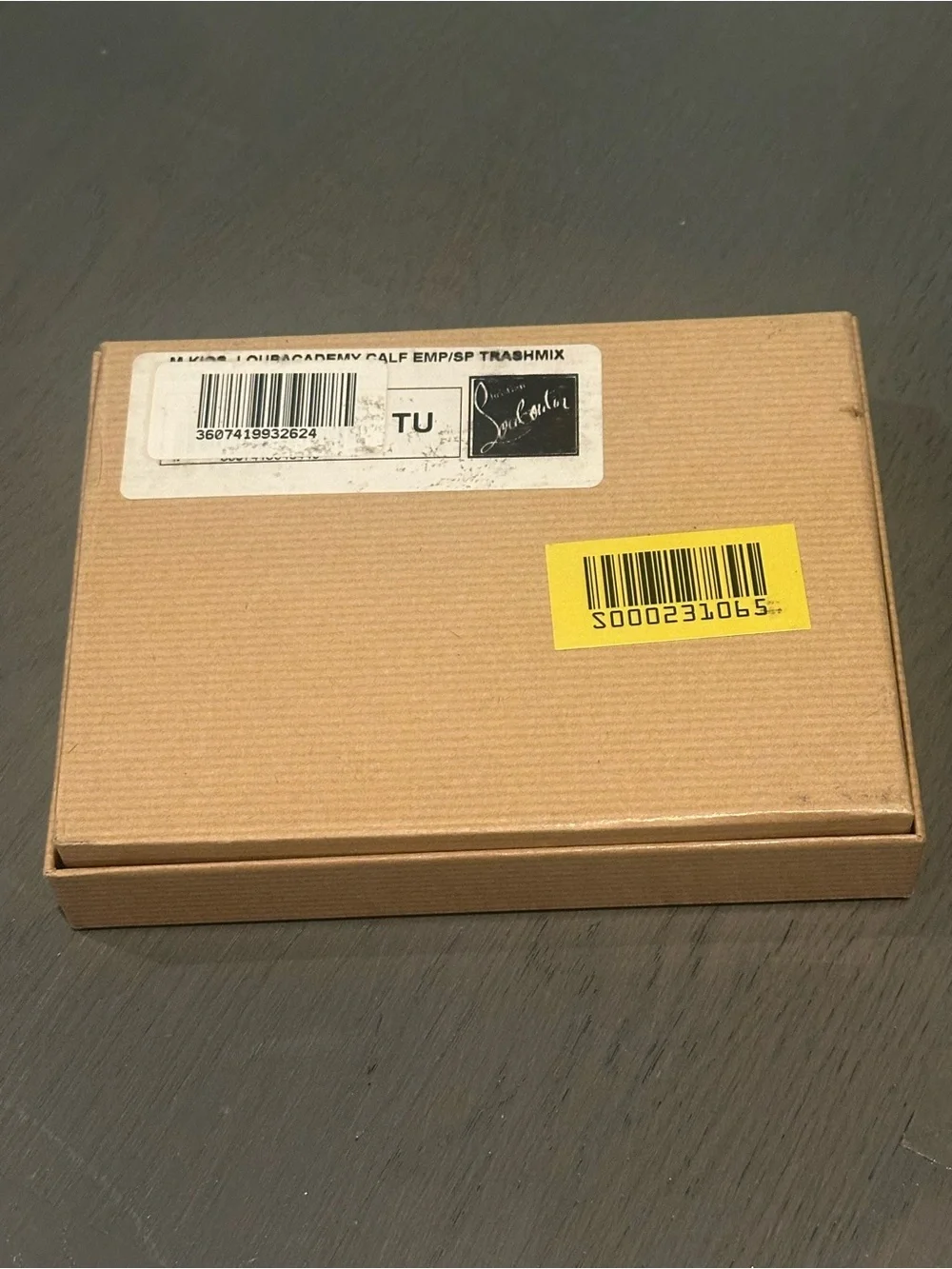 NWT Christian Louboutin Black Studded Leather Card Holder w/ Box & Dust Bag